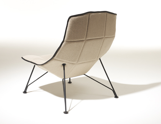 KnollTextiles fabrics or Spinneybeck leathers provide a range of upholstery options.