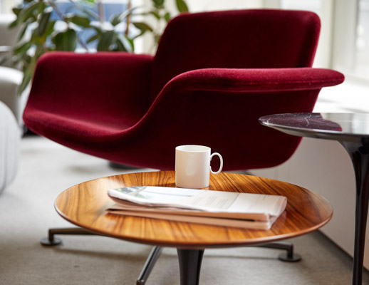 Piero Lissoni KN Collection, KN01, KnollVelvet Bayberry