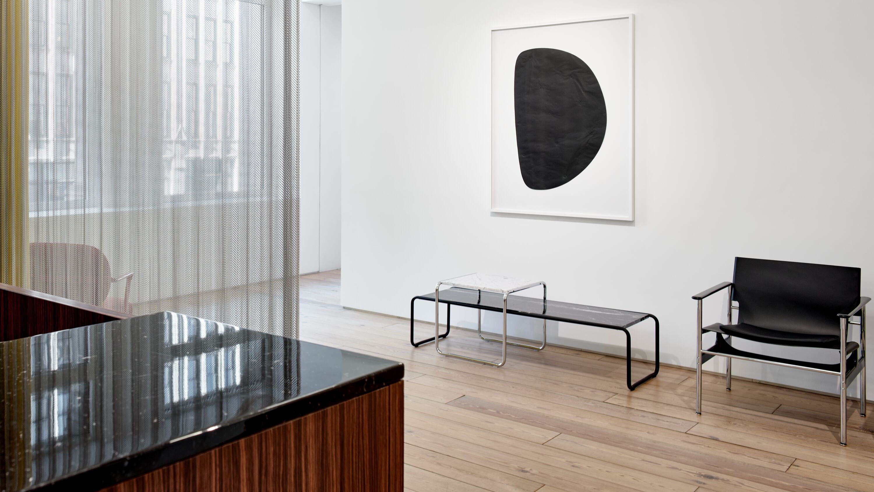 Laccio Coffee and Side Tables with Pollock Armchair