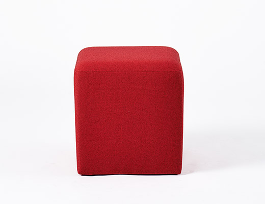 Knoll red k lounge stool