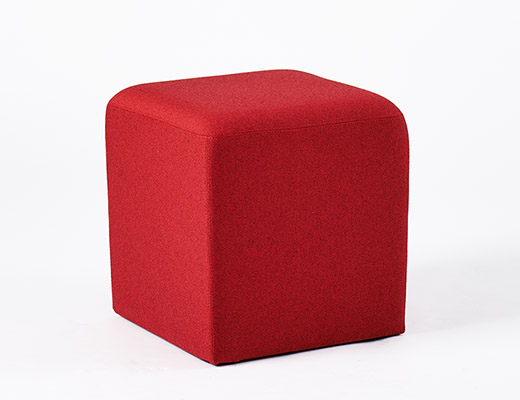 Knoll red k lounge stool