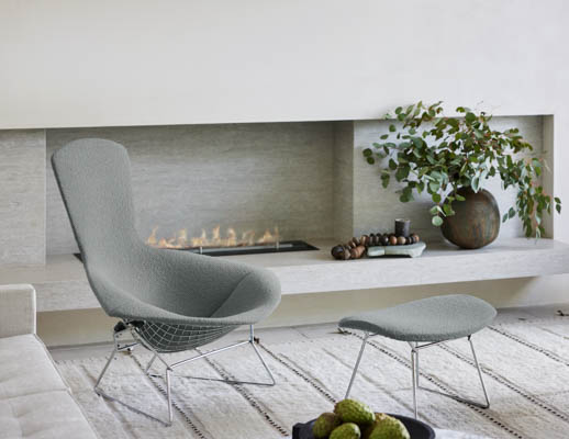 Bertoia Bird Lounge Chair Ottoman